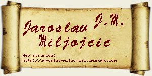 Jaroslav Miljojčić vizit kartica